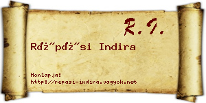 Répási Indira névjegykártya